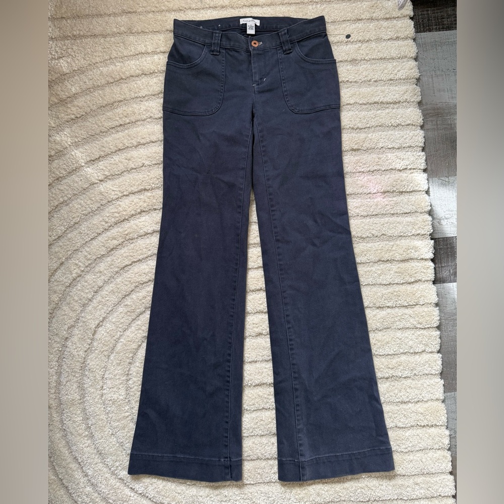 Calvin Klein Navy Blue Flared Pants